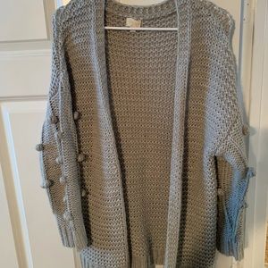 Gray cardigan